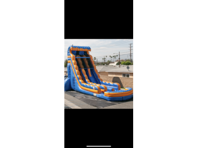 Orange Crush Dual Lane Waterslide