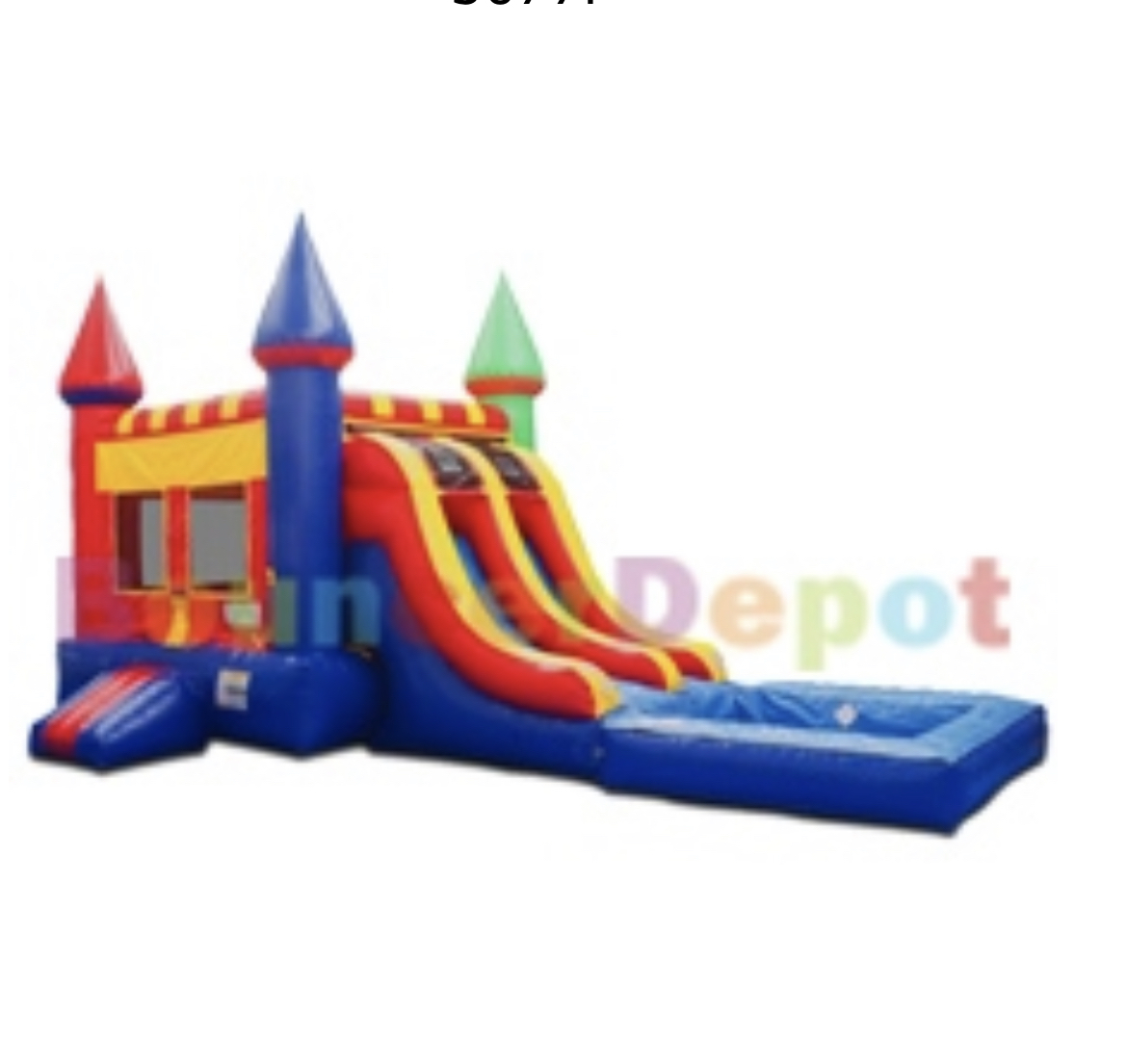 Double Lane Castle Combo Wet/Dry Deep Pool Max Weight 185 Per Rider in Hailey