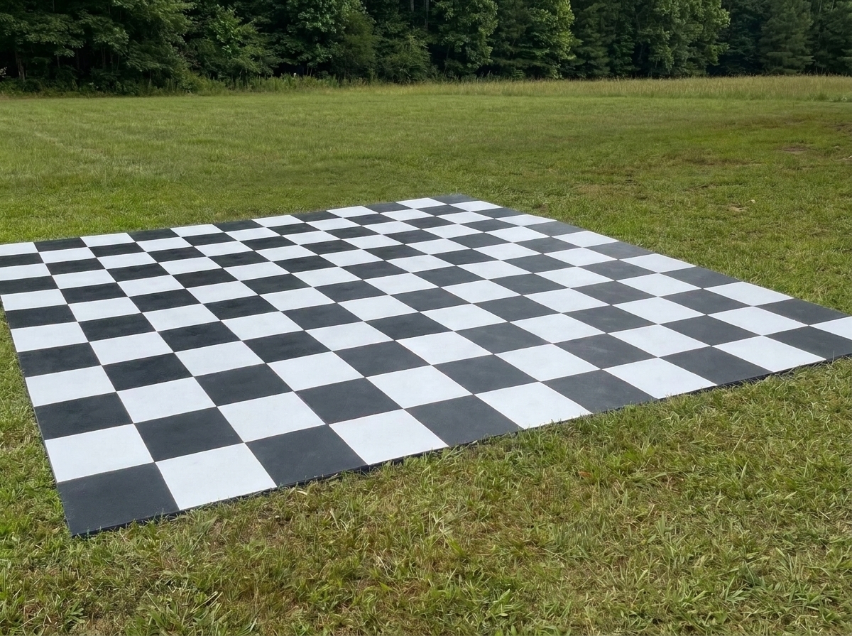 Black and White Checkered Dance Floor in Alexandria