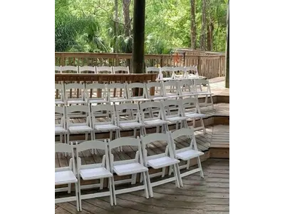 White Resin Wedding Chairs in dr phillips