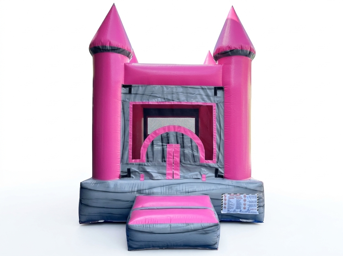 9'x9' Pink & Grey Marble JUNIOR Bounce House in Riverside