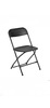 Black folding chairs 