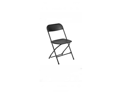 Black folding chairs 