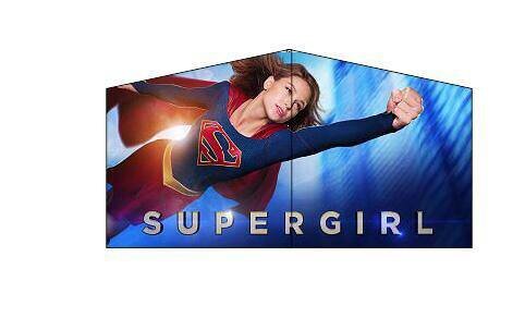 Super girl banner in San Antonio