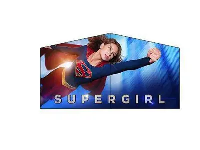 Super girl banner in San Antonio