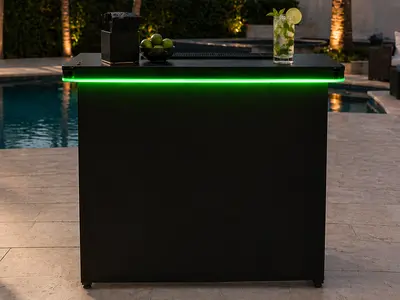 Small Satellite Bar - Black- LED-Multi-Colors in Cross River