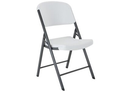 WHITE FOLDING PLASTIC CHAIR 