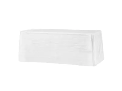 Accordion Crinkle Taffeta 90"x156" Rectangular Tablecloth - White