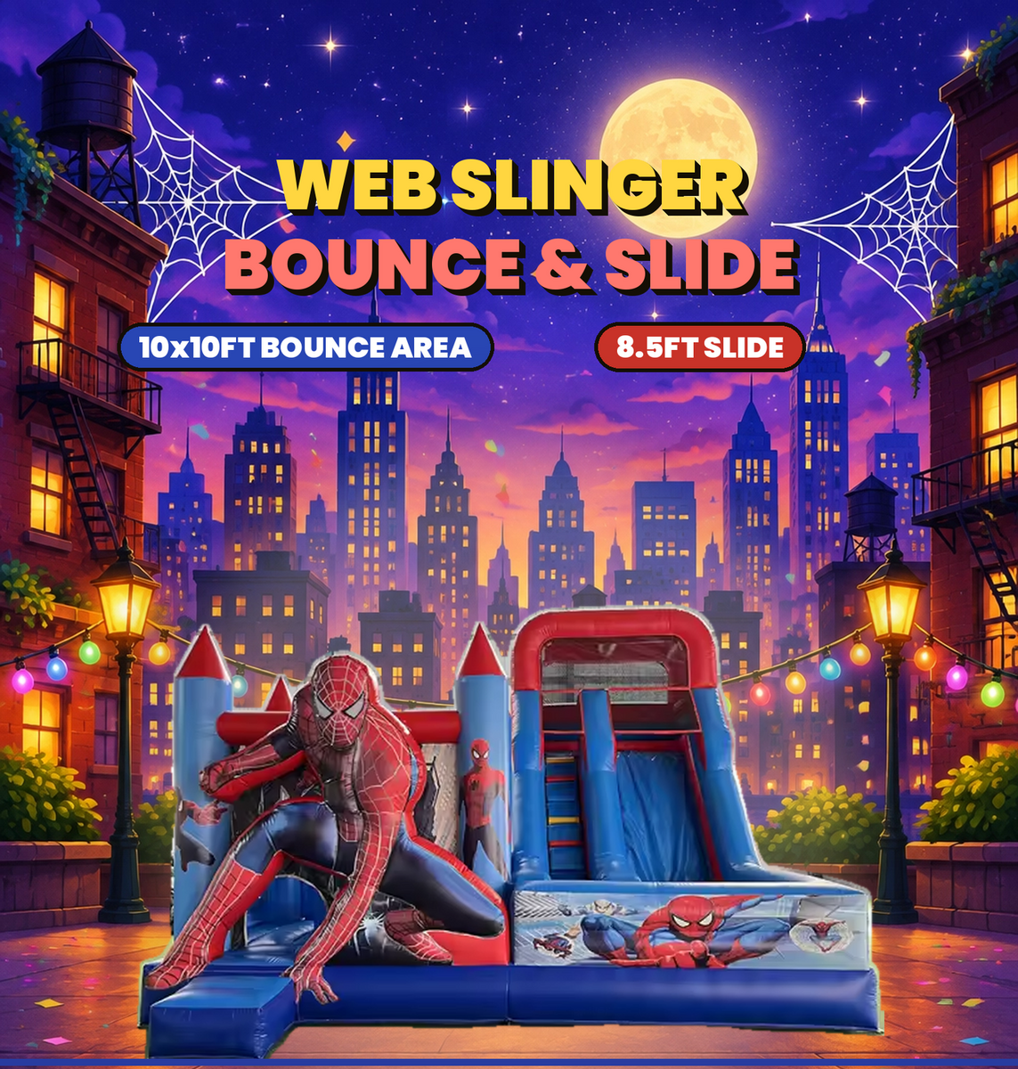 Web slinger bounce and slide in Bowser