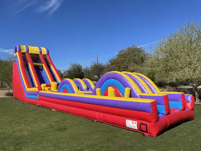 140ft AZ inflatable Double lane obstacle rental in Phoenix