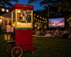 Carnival King 12 oz. Commercial Popcorn Machine / Popper with Cart - 120V, 1360W