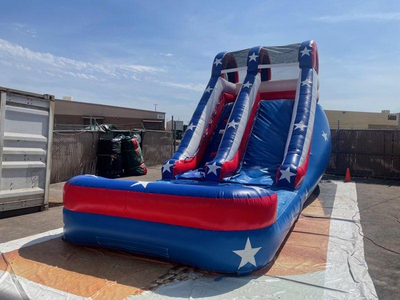 16ft Patriot single lane water slide
