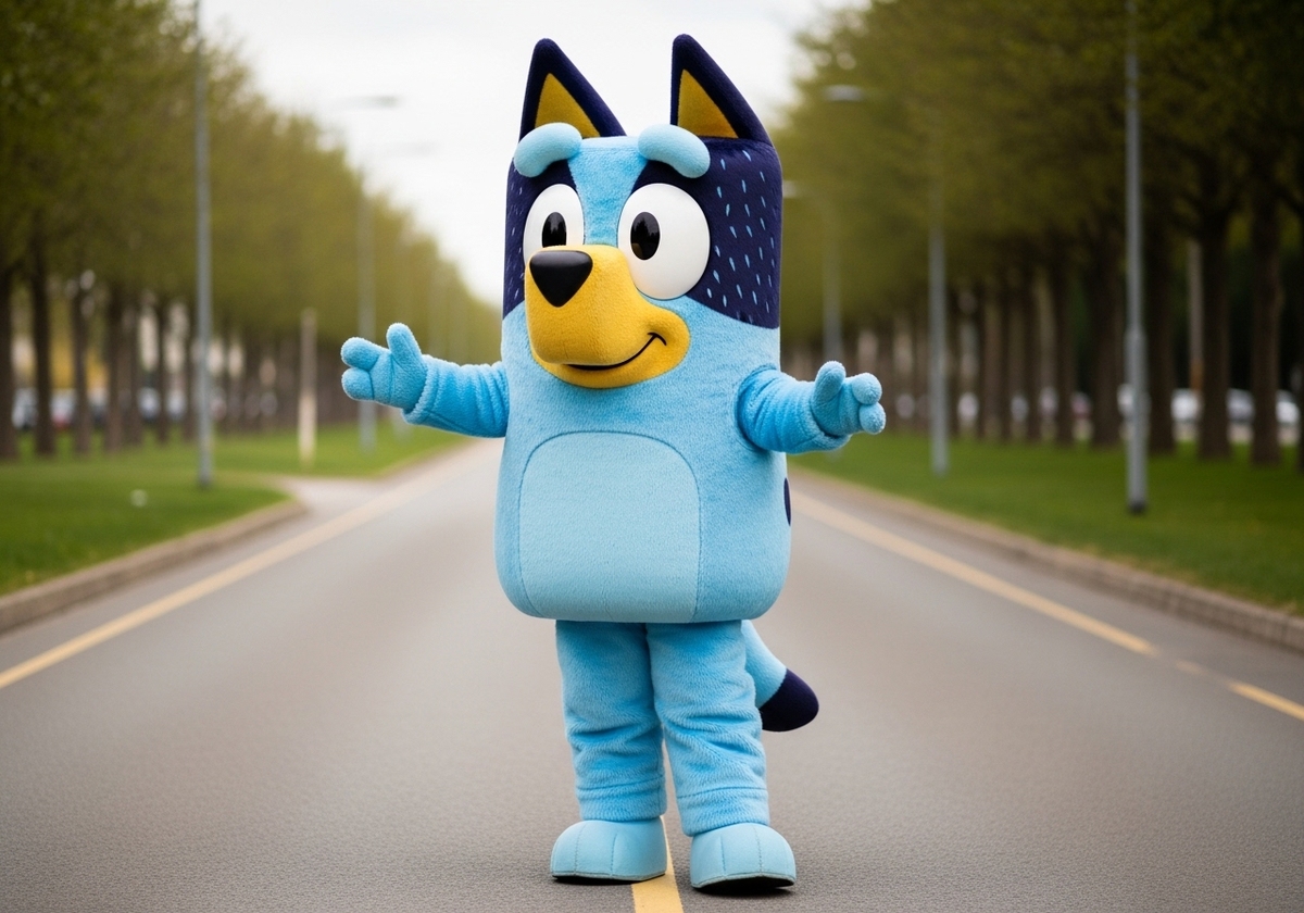 Blue Dog Mascot