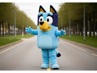 Blue Dog Mascot