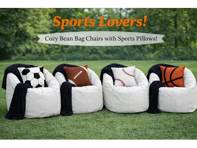 White Bean Bag Chair in Greenville