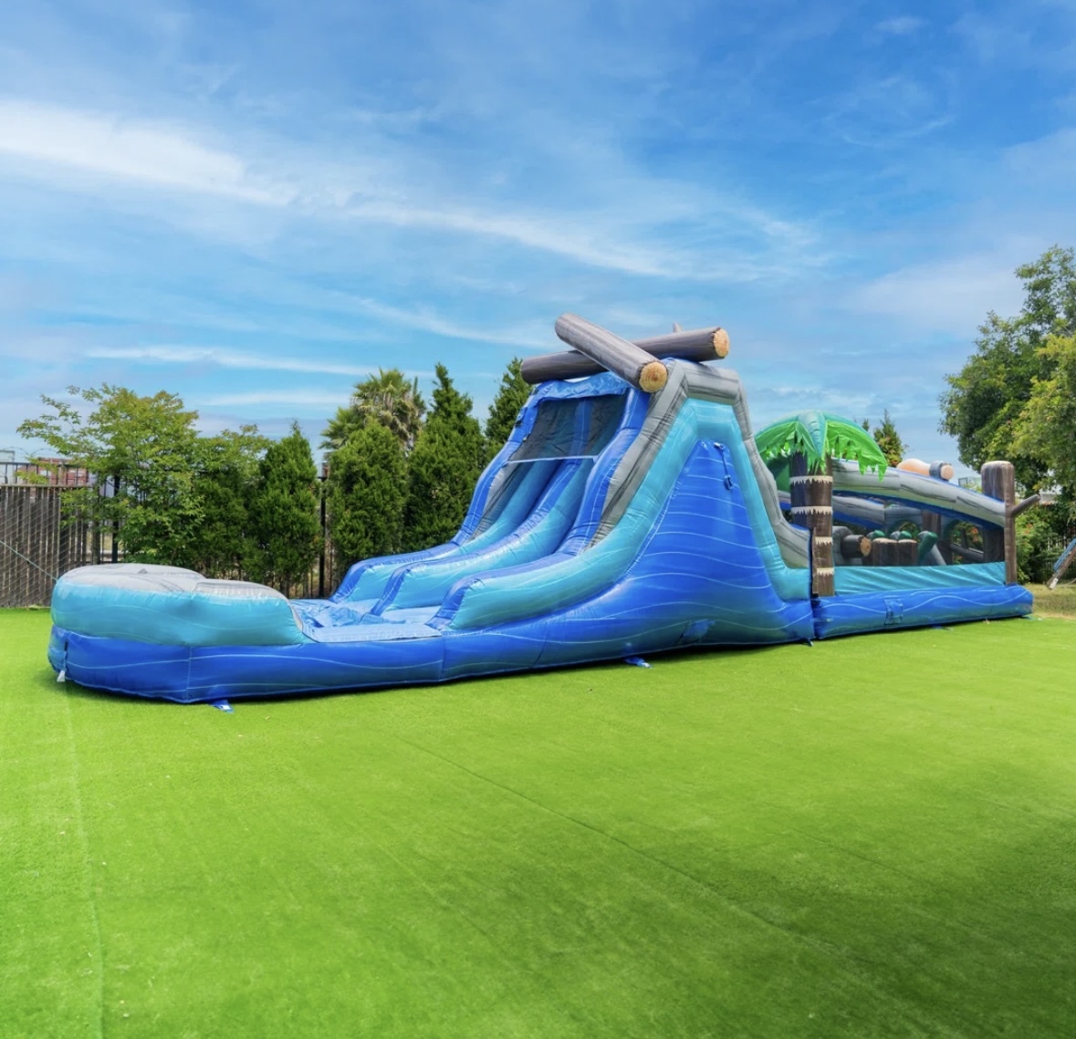 45ftWet/Dry Dual Lane Tropical Obstacle Course in NRH