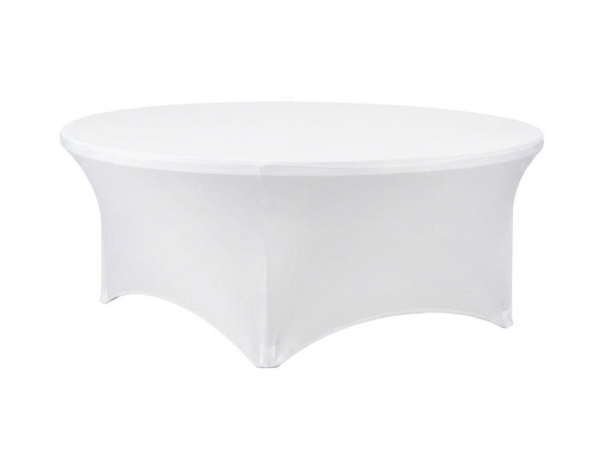 60-inch Spandex Tablecloth - White in Alexandria