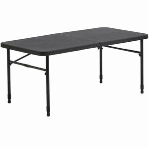 Table - Folding - Black - 40" x 20" Adjustable Height