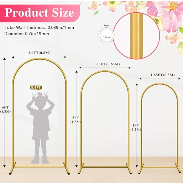 Set of 3 Backdrop frame (4ft, 5ft, 6ft) in Camp Hill
