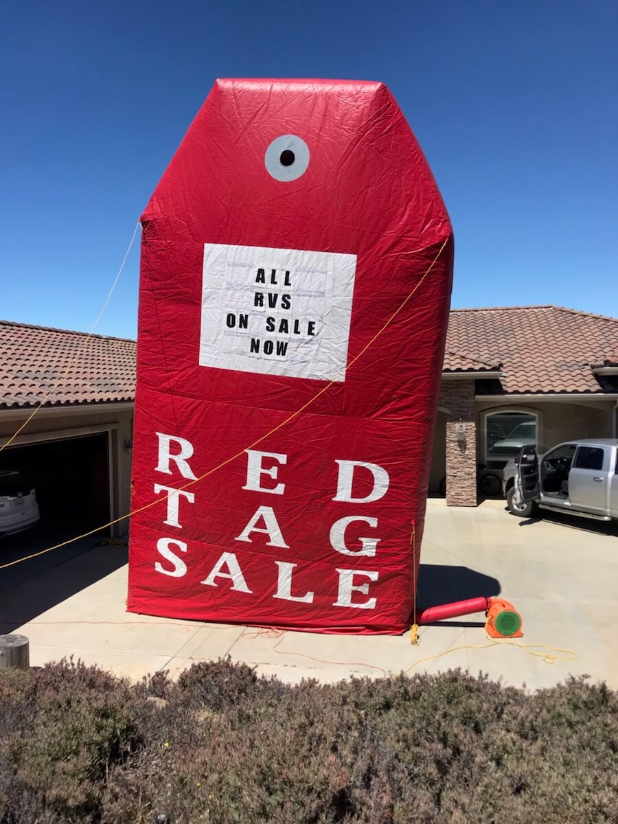 Giant Red Tag in La Mesa