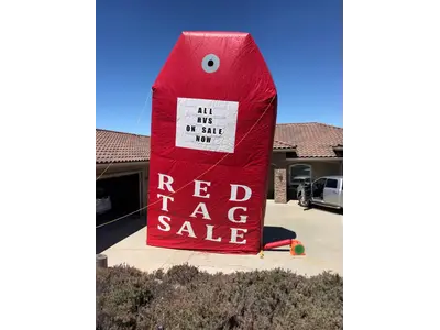 Giant Red Tag in La Mesa