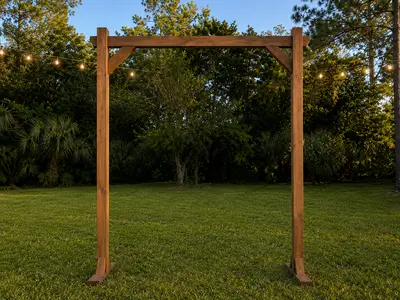 Wedding Arch - Rustic Wood in Riviera Beach
