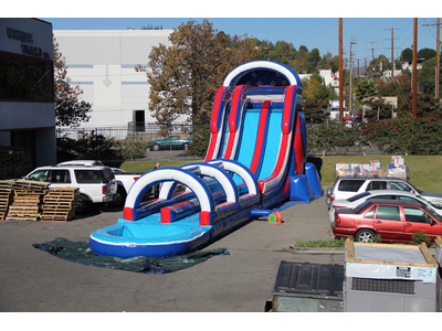 27 Ft tall Patriot water slide rental - Double lane