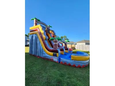 Tropical Fun Water Slide 18ft H by 23ft L in Ocean Isle Beach