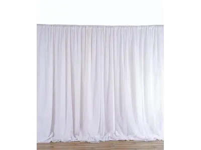 White Sheer Pipe and Drape Section
