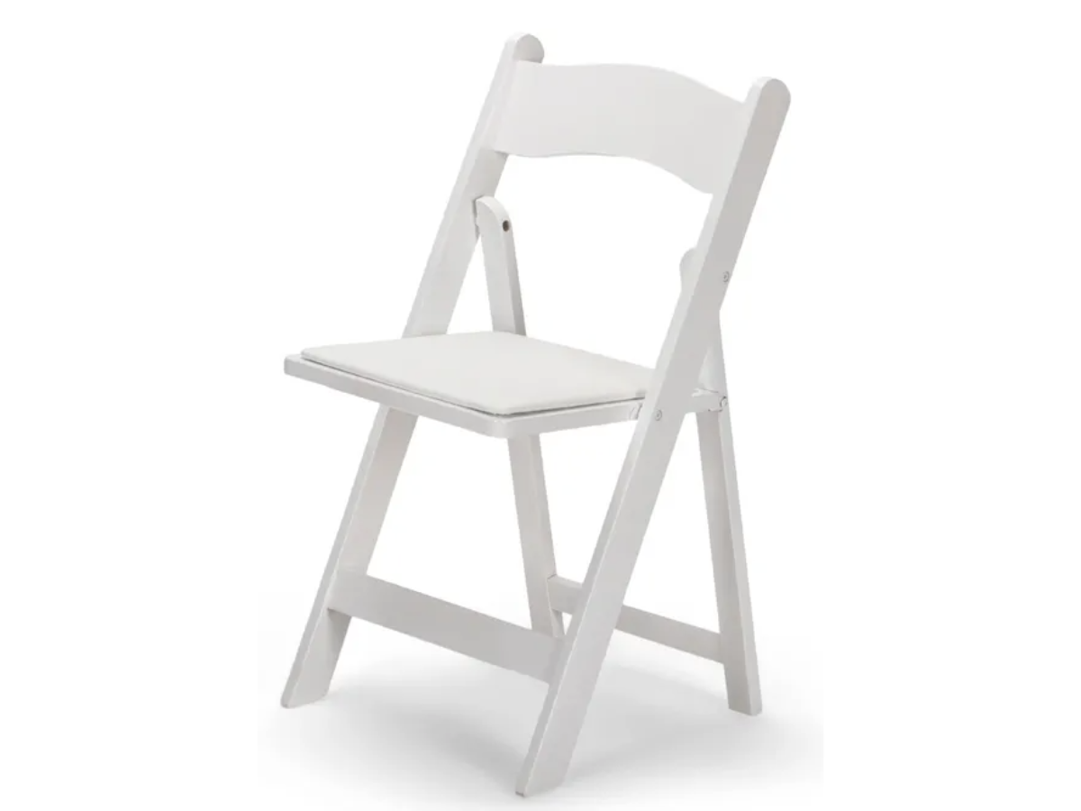 White Folding Chair - Padded in Jupiter