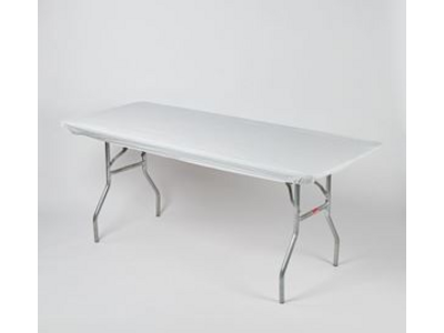 White Elastic Table Cover