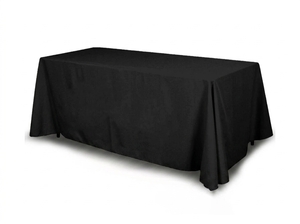 6-foot Polyester Tablecloth - Black