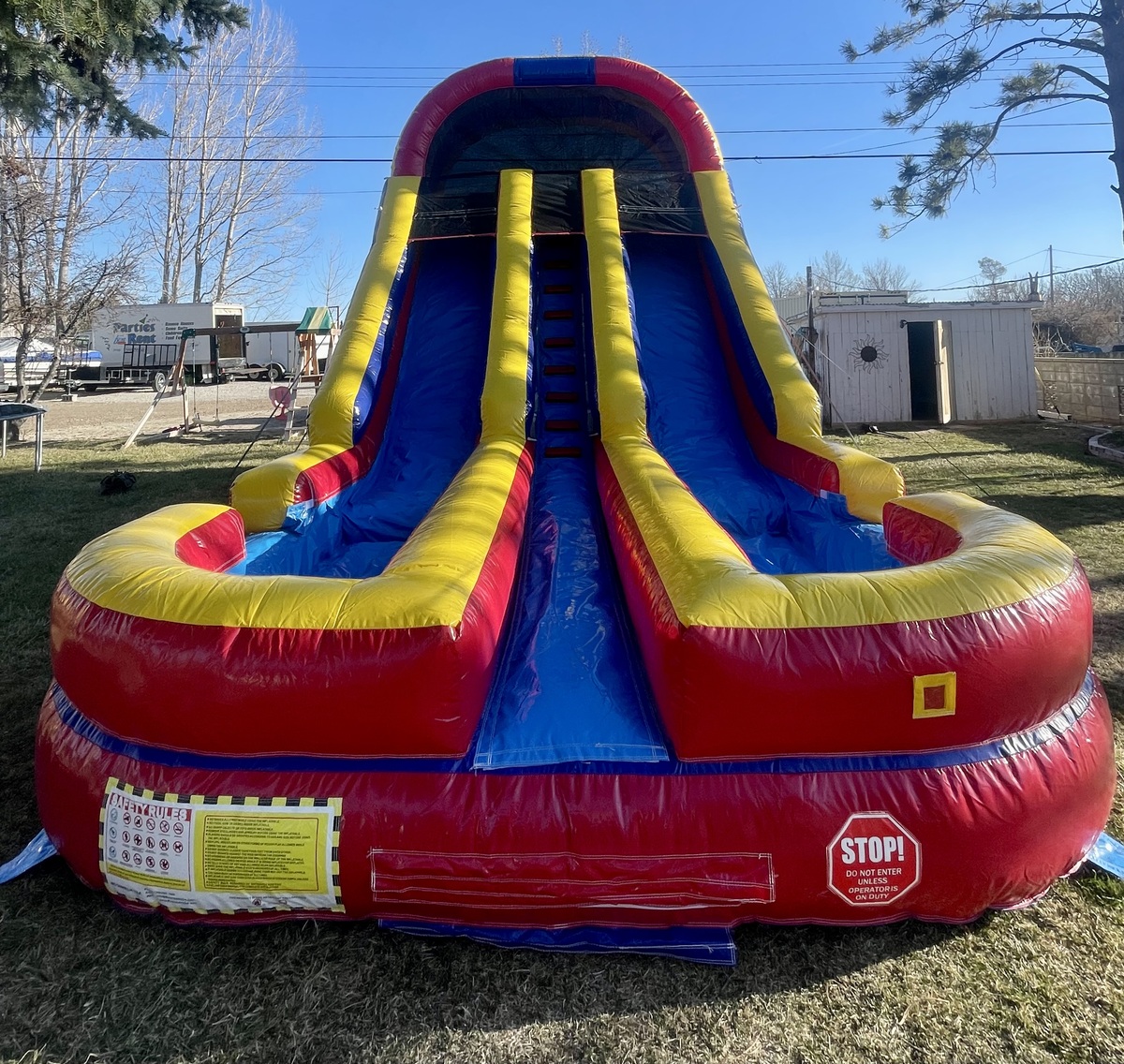 18’ Double Slide Wet/Dry 200 Max Weight Per Rider in Hansen