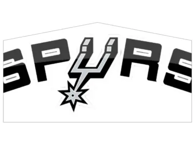 Spurs white banner x in San Antonio