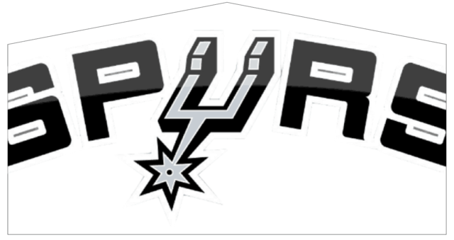 Spurs white banner x in San Antonio