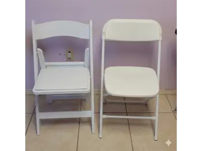 White folding chairs in orlando
