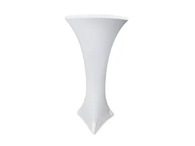 Spandex Cocktail Table Cover 30" Round - White