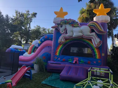 Unicorn Bounce House #190 in meadow wood