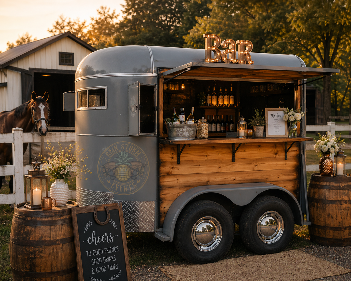 "Pouring Rein" Horse Trailer Mobile Bar in New YorkNorth Salem