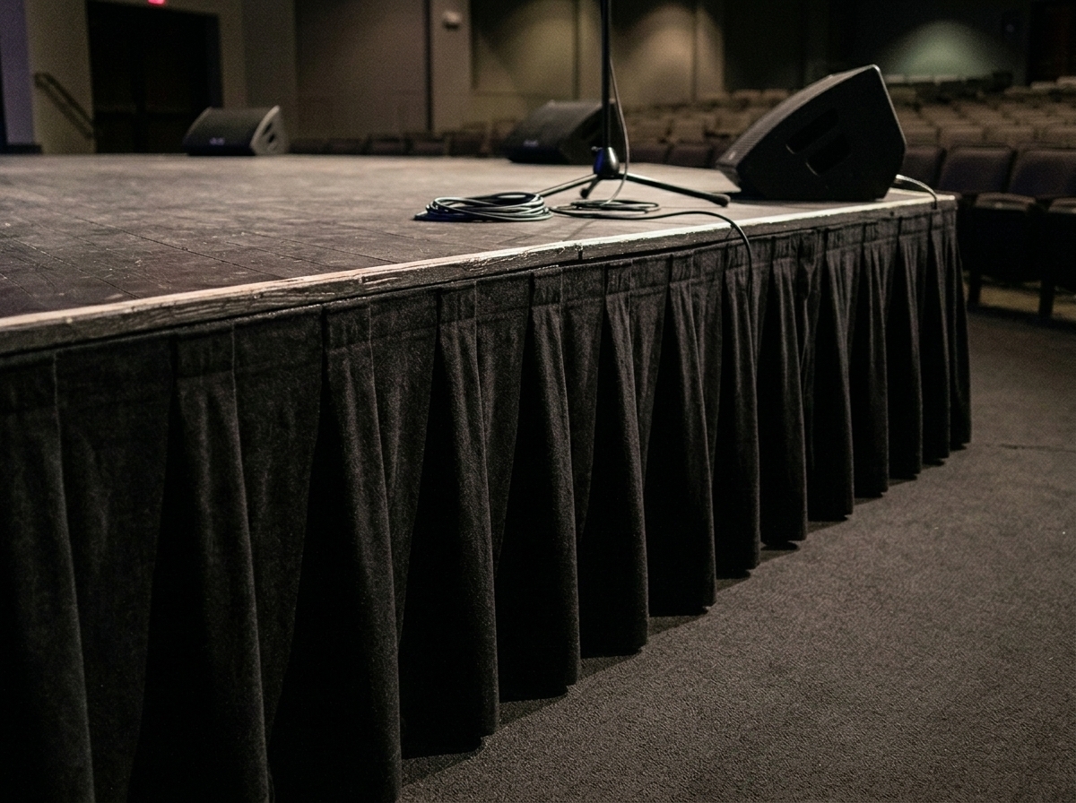 Stage Black Skirting in Alexandria