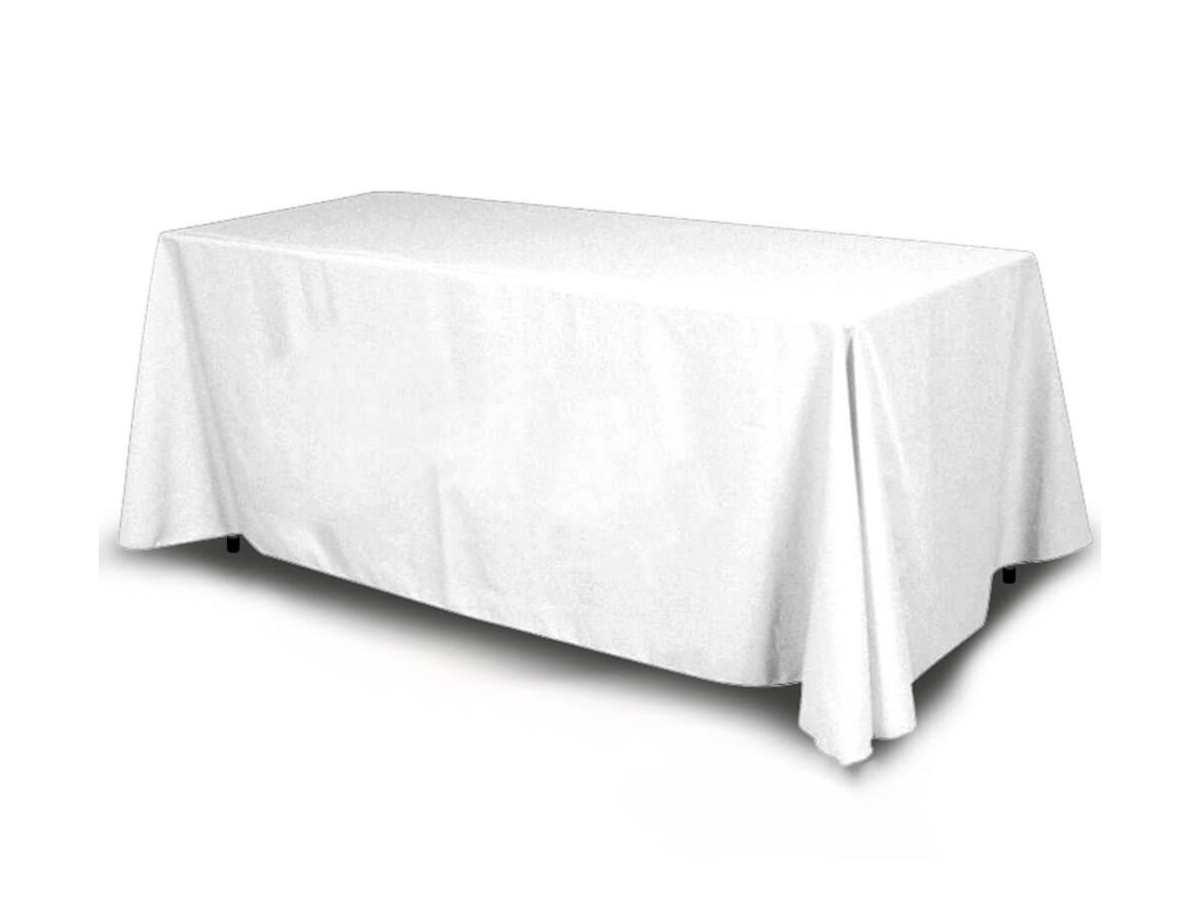 6-foot Polyester Tablecloth - White in Alexandria
