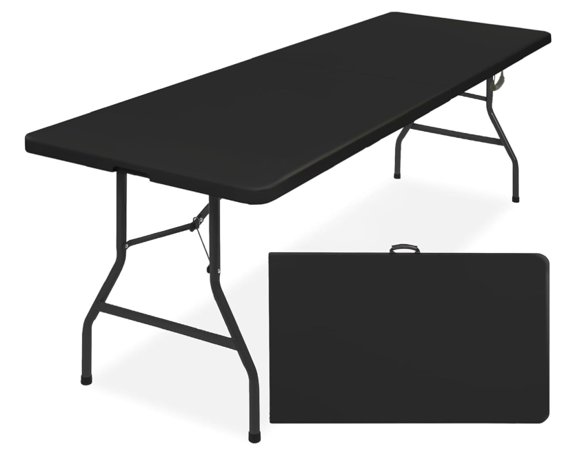8 foot folding table - black in South Bay