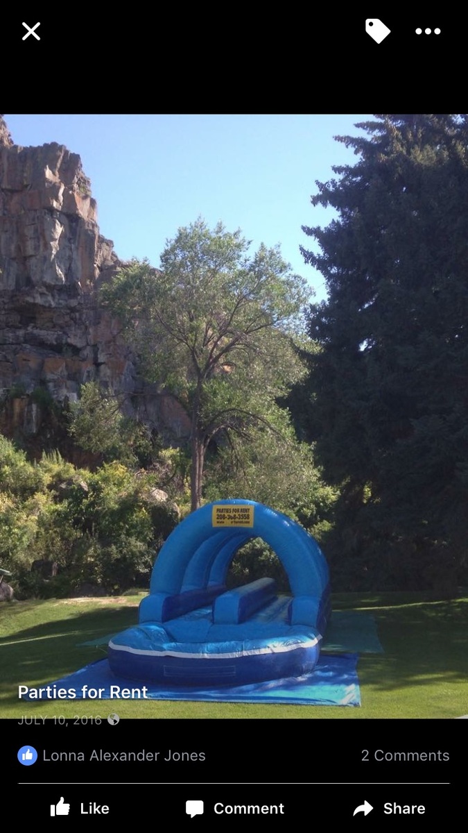 Dual Lane Slip & Slide Max weight 200 pounds per rider in Paul