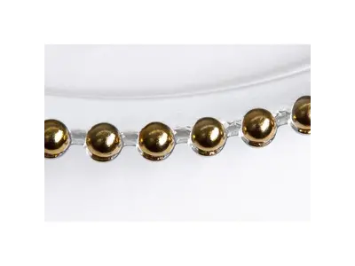 Gold Clear Glass Beaded Round Charger Plates