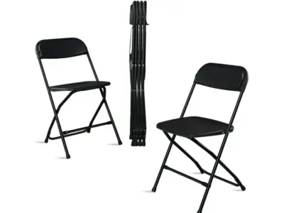 Black Plastic Folding Chairs in Ocean Isle Beach