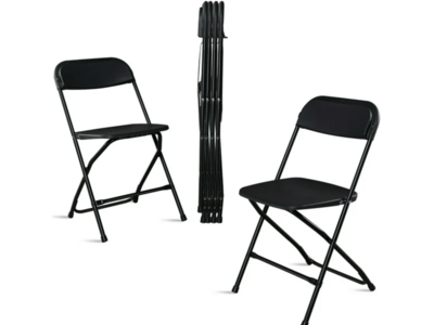 Black Plastic Folding Chairs