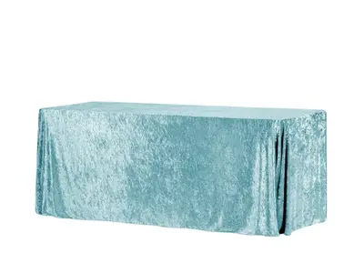 Velvet 90”x156” Rectangular Tablecloth - Peacock Teal