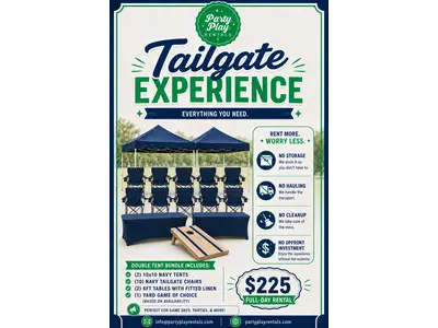 Game Day Tailgate Experience: Double Tent Bundle in Wetumpka