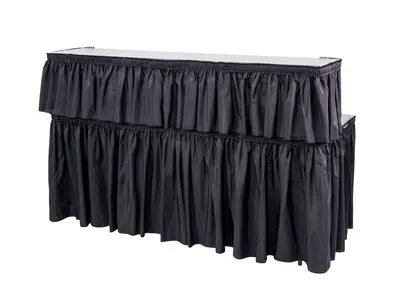 6ft Skirted Bar Table (Black) in Riverside