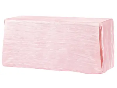 Accordion Crinkle Taffeta 90"x156" Rectangular Tablecloth - Pink